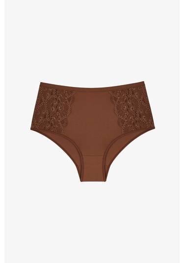 Penti Essentials Highwaist Slip Külot Kahverengi