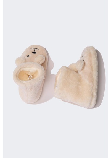 DeFacto Kız Çocuk Düz Taban Panduf D3444A824WNBG47 Bej