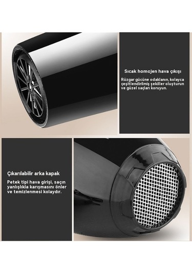 Lixiaqu01 Saç Kurutma Makinesi 2200w Profesyonel Güçlü Saç