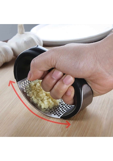 Urve Paslanmaz Saplı Pratik Sarımsak ve Patates Ezici Silindirik