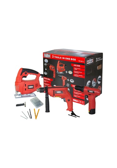 Attlas Eco Li Trio 500W Matkap + 400W Dekupaj + 12V Li-Ion Vidalama 3’lü Set - A0602025