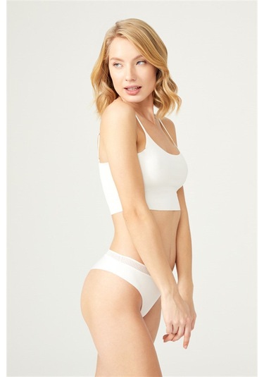 Basic Lazer Kesim File Lastikli Brezilya Külot 5'li Paket Renkli-8 Çok Renkli