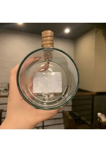 Dofolink İtalyan Tarzı 473 Ml Çift Duvarlı Cam Bardak, Balık Yüzü Desenli, Çay/kahve İçin, 1 Adet, Yıkama Makinesine Uygun