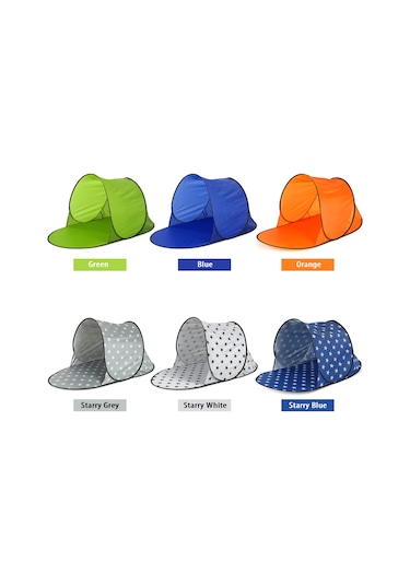 Ximistore9 Tek Kişilik Hızlı Açılabilir Sahil Çadırı - Uv Ve Su Geçirmez, 190t Poliester, Turuncu Çok Renkli