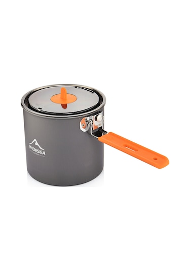 Ranyeek Taşra Kamp Tenceresı - Isı Toplayıcı Alüminyum Folding Kastrı - Hiking Piknik Outdoor Çadır Malzemesi Gri