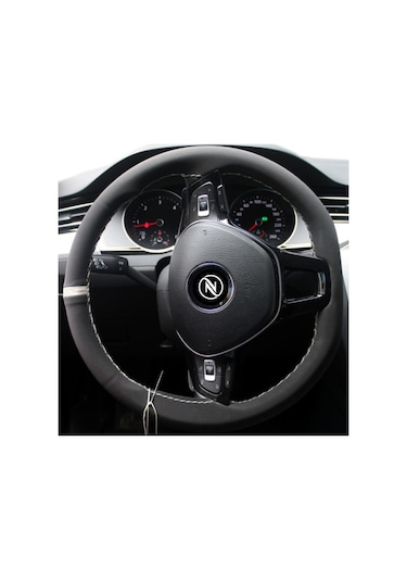 Oto Direksiyon Kılıfı Alcantara Model Alcantra Gri Dikişli