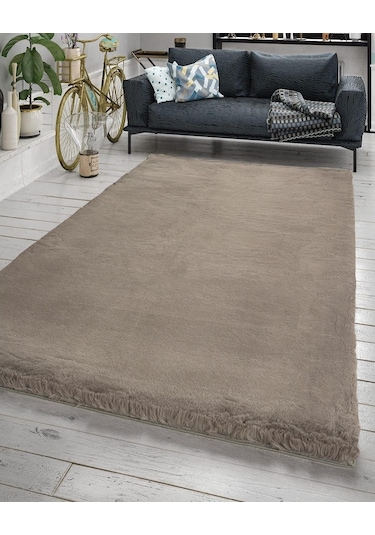 Jassrug Fuzzy Kürk Halı 120 x 180 Antrasit