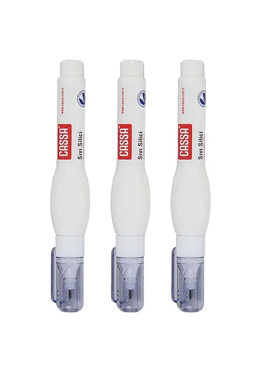 Kalem Daksil 3 Adet Cassa Sıvı Düzeltme Kalemi Tükenmez Pilot Kalem Mürekkep Kapatıcı Silici Örtücü Yazı Düzeltici 2