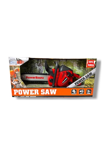 Power Sound Tamir Seti Oyuncak Odun Motoru Sesli Testere 35 Cm