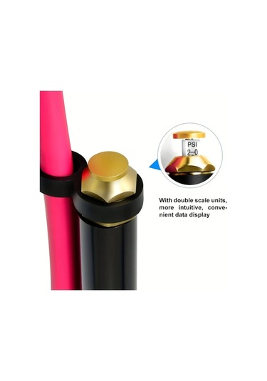 Xuweiwei 1pc Heavy Duty Dual Head Lastik Inflator Gauge 12 Inch Hava Hortumu İle Depolama Kılıfı