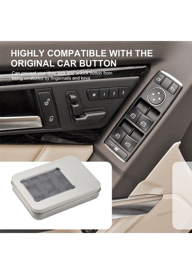 Besthome1 16 Adet Araba Kapı Koltuğu Hafıza Kilidi Cam Kapağı, Pencere Açma Düğmesi