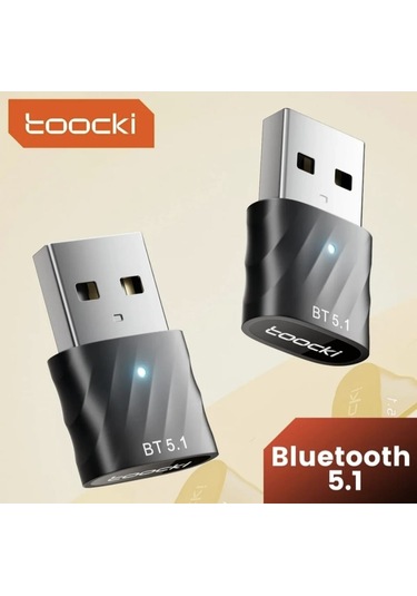 Toocki Bluetooth Adaptör 5.1 Hızlı Usb Bluetooth Adaptör 5.1 Yeni Nesil Bluetooth Adaptör