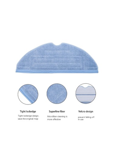 Danri Yedek Mikrofiber Paspas Roborock T7s T7s 6 Adet - Mavi 蓝色的