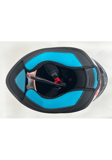 Mt Targo S Sergio Garcia D7 Şeffaf Vizörlü V-14B Motosiklet Kaskı