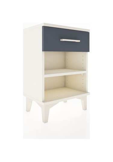 Arges Komodin Tek Raflı Tek Çekmeceli 44x30x64 Aytaşı-antrasit Aytaşı