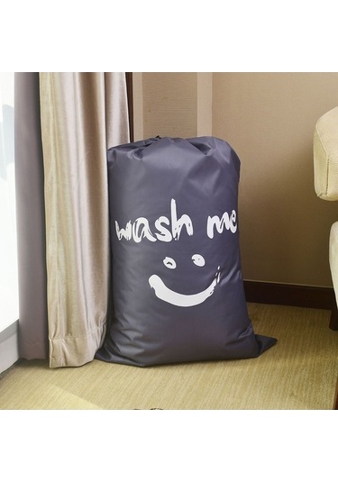 Didadodo Katlanabilir Çamaşır Çantası - Seyahat & Evde Pratik Çözüm - Gri Gri Gri