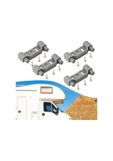 Trendooze 4 Parça Karavan Kapı Mandalı Tasarruflu Montaj 5,3 Cm X 2,5 Cm