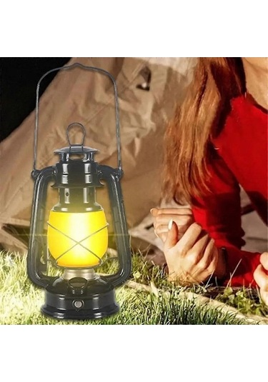 Bloomnest Taşınabilir Kamp Lambası Usb Şarj Edilebilir Asılı Feneri, Uzaktan Kumandasız Dinamik Alev Işığı, Pil İle Çalışan B G758 Asorti Asorti Çok Renkli