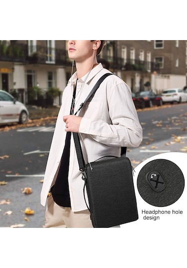 13.3-14 İnç Taşınabilir Laotop Çanta Su Geçirmez Çok Fonksiyonlu Omuz Crossbody Çanta
