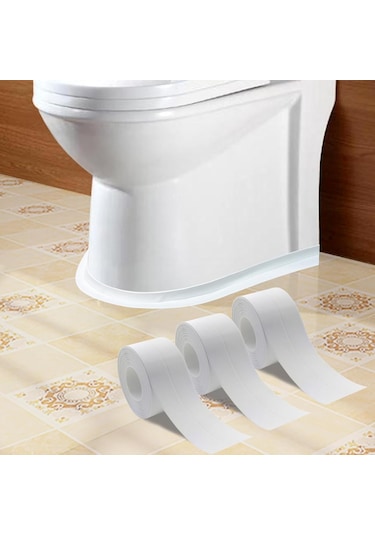 Ximistore9 Banyo Ve Mutfak İçin Su Geçirmez, Kalıp Oluşumunu Engelleyen Otomatik Yapışkan Sızdırmazlık Bandı - 3 Adet Set 3.7cm X 3.2m Diğer