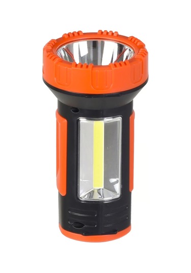 Fx-519 Şarjlı El Feneri 3w Usb Cree + Cob Led Powerbank Özellikli Turuncu