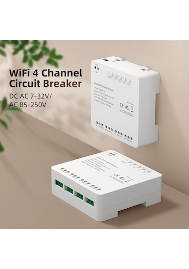 Yulong Reedark Tuya Akıllı Wifi Anahtar Modülü - 4 Kanallı,