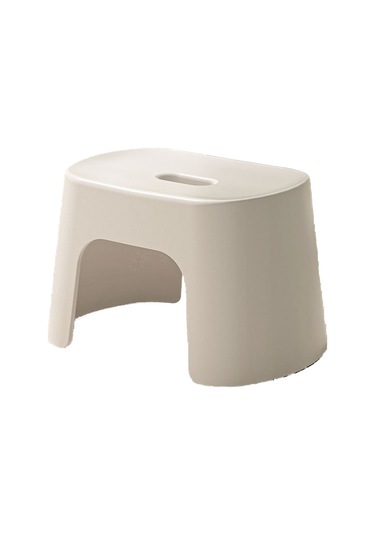 Jzcat Ev Oturma Odası Küçük Tabure Kalınlaşmış İstiflenebilir Plastik Tezgah-beyaz