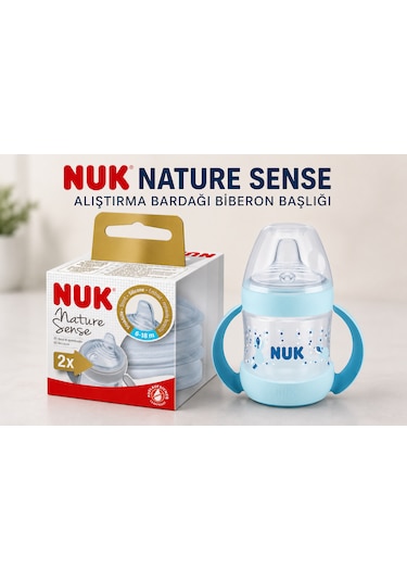 Nature Sense 2'li Alıştırma Bardağı Emziği 6-18 Ay Şeffaf