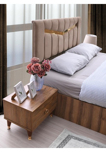 Cenevre Komodin Ceviz Kahverengi