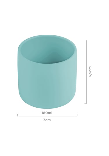 Aqua Green Dörtlü Set Tabak+bardak+kaşık+kapaklıkase