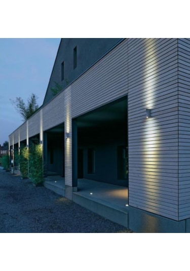 Çift Yönlü Dekoratif Beyaz Aplik -3 Renk Tercihli Ampüller Dahil Beyaz