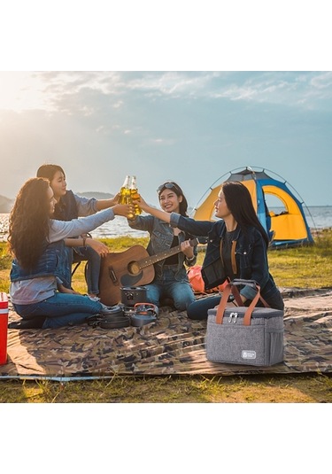 Pazly Yalıtımlı Gıda Dağıtım Çantası Su Geçirmez Isı Yalıtımlı Piknik Kamp Öğle Yemeği Soğutucu Çanta Çok Renkli Çok Renkli