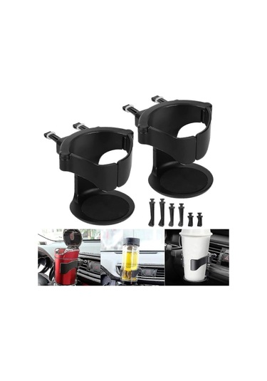 Araba Bardak Tutucu Araba Havalandırma Bardak Tutucu Araba İçecek Tutucu Ayarlanabilir Hava Menfezi Bardak Tutucu Siyah Ca