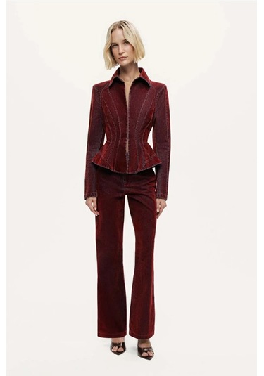 N26kd5322 Nocturne Ceket Bordo