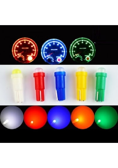 Fardoktoru T5 Led Oto Kilometre Kadran Ampulü Yeşil 10 Adet
