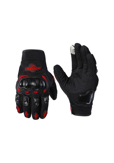 Bsddp Motosiklet Sürüş Eldiveni Rh-a0136: Çarpma Koruma, Dokunmatik Ekran Desteği, Kaymazsız Palmiye Ve Şok Emici - Kırmızı 2xl