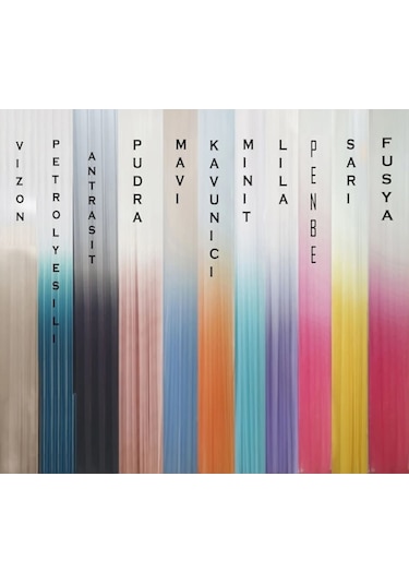 Brillant Tül Perde - Renk Geçişli Tül - Renkli Tül Perde