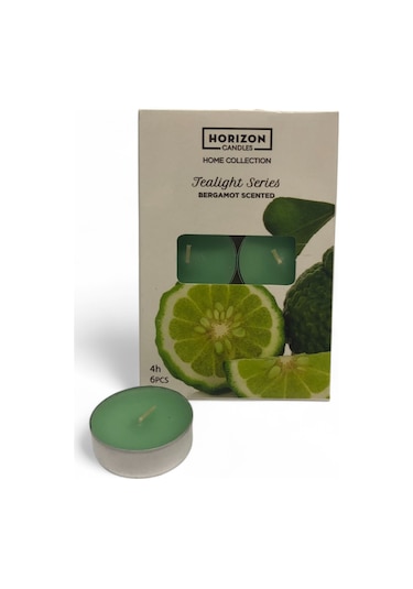 Tealight Bergamot 6 Lı Mum Yeşil