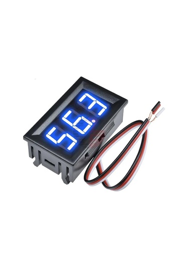 0.56" 0-30 V 3 Kablolu LED Dijital Mavi Göstergeli Voltmetre
