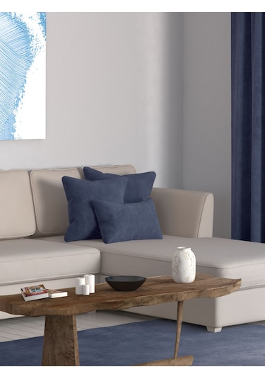 Br Perle Home Daily Series Uzay Mavisi Rengi Kırlent Yastık Kılıfı Uzay Mavisi