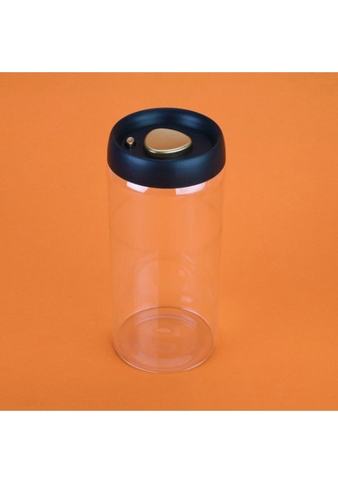 Arow Frasco Vakumlu Saklama Kavanozu - Şeffaf / Siyah - 1,8 Lt Şeffaf / Siyah