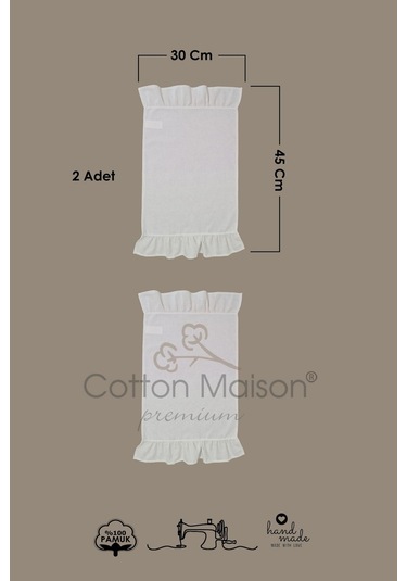 Amerikan Servisi Fırfırlı Retro 2 Lü Krem