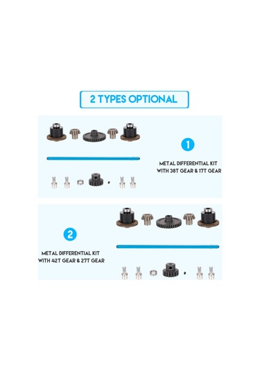 Samdoo Wltoys A949-a979-b K929 Rc Araçları İçin Metal Diferansiyel Seti - 38t+17t Dişliler, Vites, Mekanik Verimlilik Artırıcı
