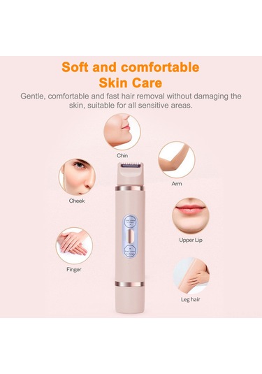 Gajeena Kadınlar İçin Usb Şarjlı Çift Başlı Tüy Alma Makinesi - Bikini, Koltuk Altı Ve Bacaklar İçin 1 Saat
