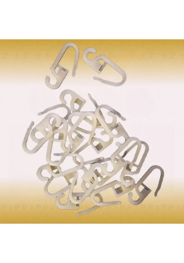 P2p Online Drapery Hooks Tül Perde Pengeseleri Kornişler İçin 25 Adet. 198709905 Beyaz