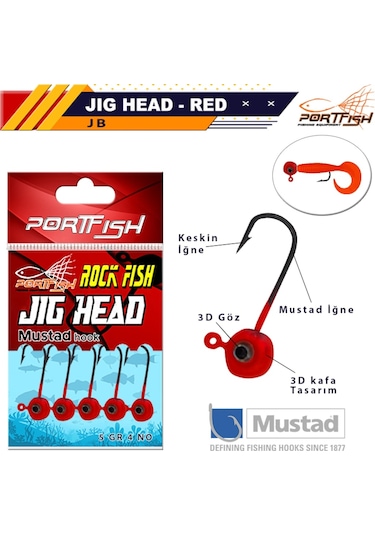 Portfish Jig Head Lrf Kırmızı Gözlü 5 Li Pkt (544729651)