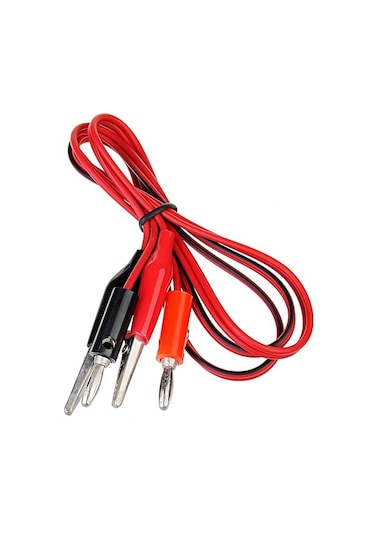 Krokodil Banana Kablo Çifti Güç Kaynağı Multimetre Voltmetre Osiloskop Elektrik Test Ölçme Kablosu Prob