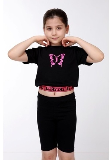 Neslice Kız Çocuk Kelebek Baskılı T-Shirt