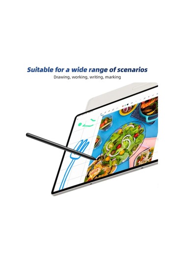 Fonken Samsung Tab S9 FE/S9+/S9 Ultra Uyumlu Yedek Dokunmatik Stylus Kalem Gri