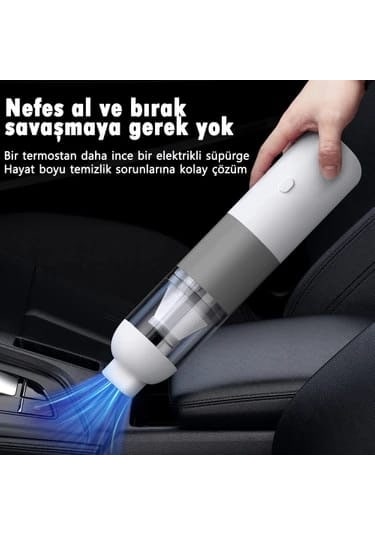 Araç İçi Süpürgesi Yedek Uçlu İki Kademeli 120w